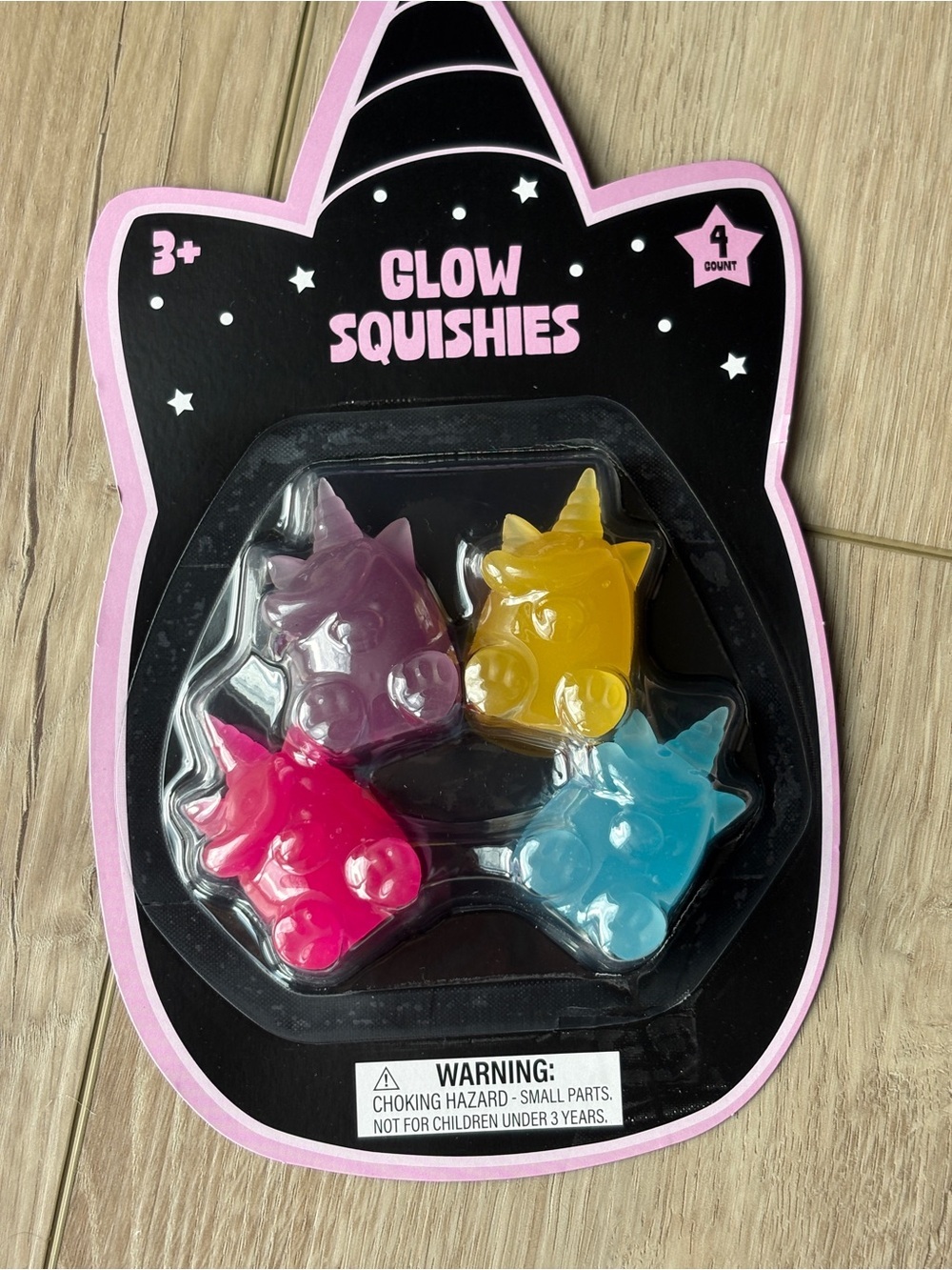 Unicorn Glow in the Dark Squishies Target NEW Pack of 4